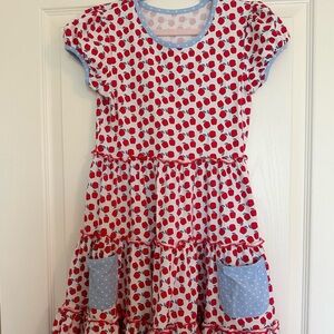 Shrimp & Grits Kids Size 9-10 Apple Dress